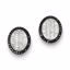 QE10838 White Night Sterling Silver Black and White Diamond Earrings