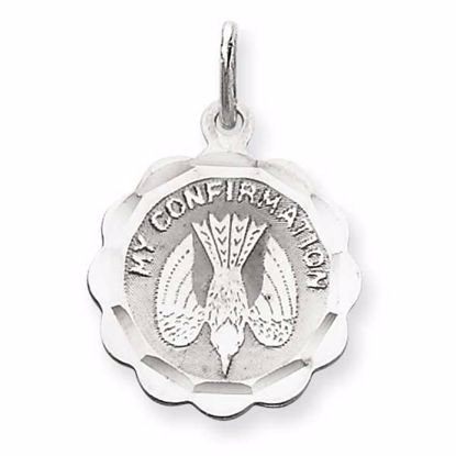 QC2383 Confirmation/Communion Sterling Silver My Confirmation Disc Charm