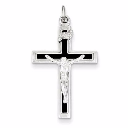QC3399 Confirmation/Communion Sterling Silver Enameled Crucifix Pendant