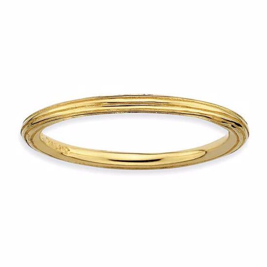 QSK182-7 Confirmation/Communion Sterling Silver Stackable Expressions Gold-plated Step-down Ring