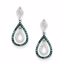 QE10750 White Night Sterling Silver Blue and White Diamond Post Earrings