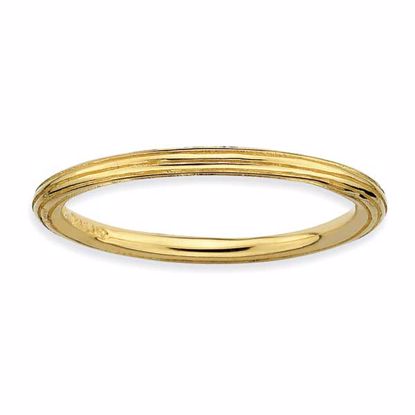 QSK182-10 Confirmation/Communion Sterling Silver Stackable Expressions Gold-plated Step-down Ring