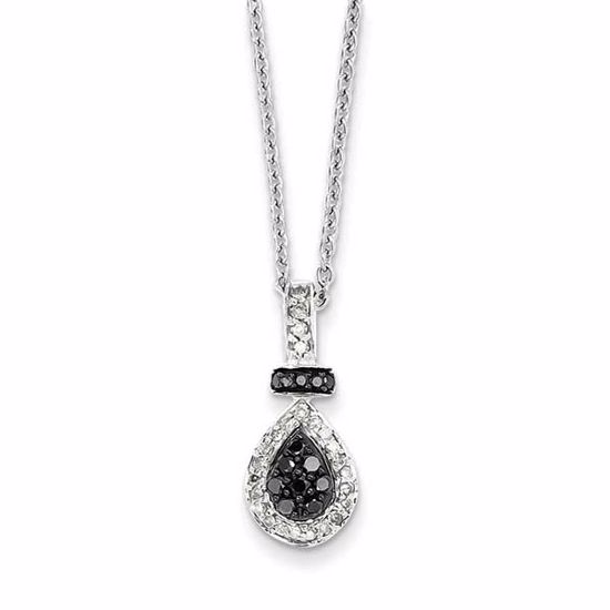 QP3787 White Night Sterling Silver Diamond Pendant