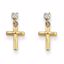 SE2250 Madi K 14k Madi K Cross w/CZ Post Earrings