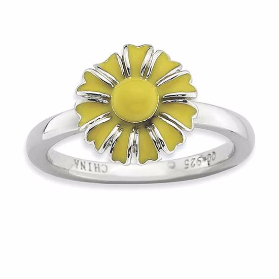 QSK930-10 Stackable Expressions Sterling Silver Stackable Expressions Daisy Ring