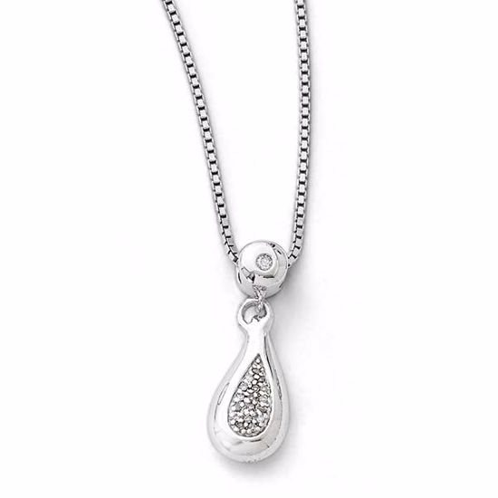 QW281-18 White Ice SS White Ice .07ct. Diamond Necklace