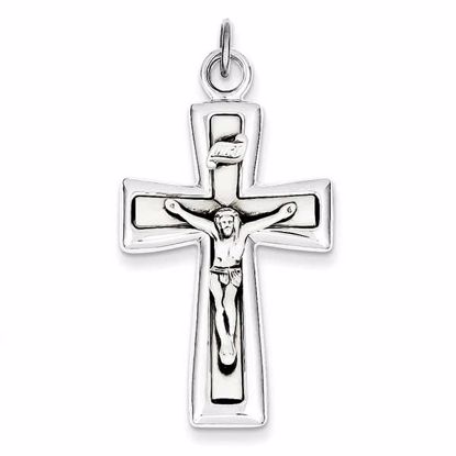 QC3383 Confirmation/Communion Sterling Silver INRI Crucifix Pendant