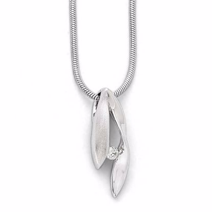 QW295-18 White Ice SS White Ice Diamond Necklace