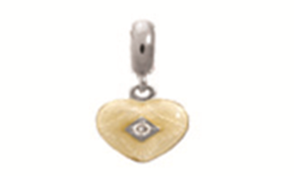 1350-2 Big Heart - Sterling Silver - Ivory