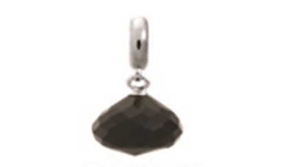 1351-2 Love Drop - Sterling Silver - Black