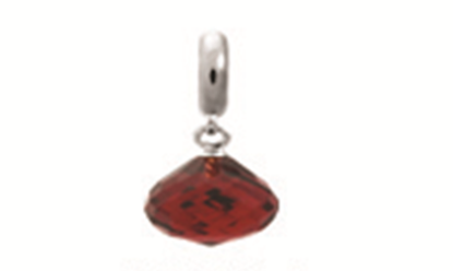 1351-3 Love Drop - Sterling Silver - Red