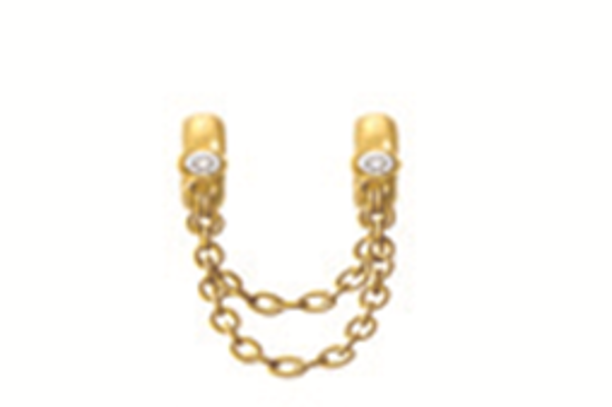 1625 Chain Of Love - 18K Gold Plated - White