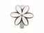 41155-1 White Enamel Flower Silver