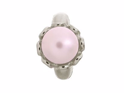 41250-4 Rose Pearl Flower Silver