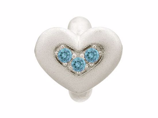 41300-3 Sky Blue Triple Love Silver