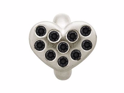 41450-2 Black Heart of Love Silver