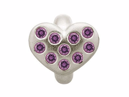 41450-4 Amethyst Heart of Love Silver