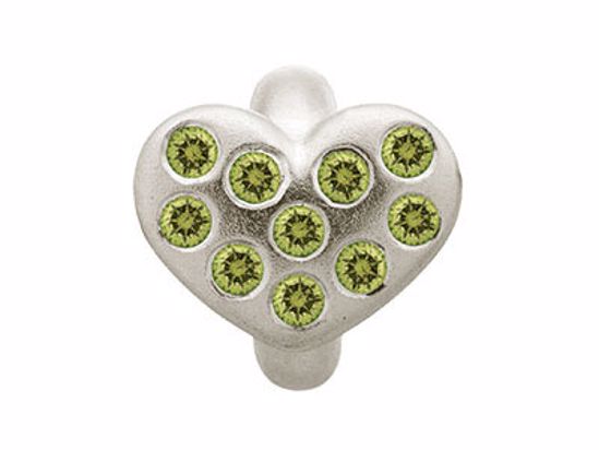 41450-5 Peridot Heart of Love Silver