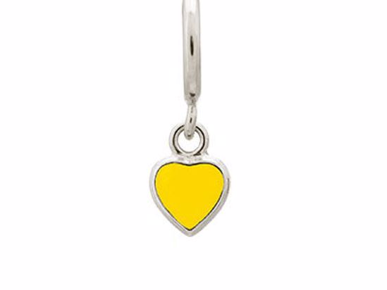 43268-5 Sun Enamel Heart Drop Silver