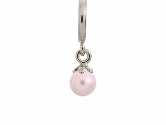 43271-4 Rose Pearl Ball Silver