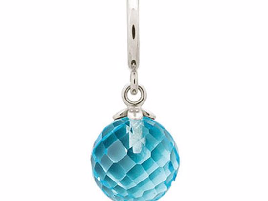 43352-2 Sky Blue Love Drop Silver