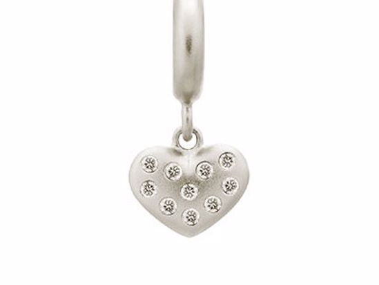 43600-1 White Million Heart Drop Silver