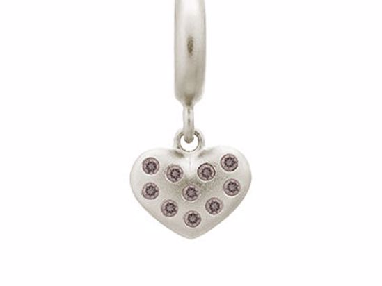 43600-2 Smokey Million Heart Drop Silver