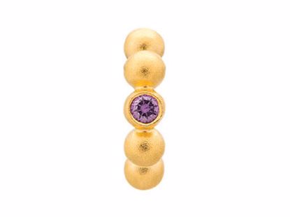 51253-5 Amethyst Flashy Dot Gold