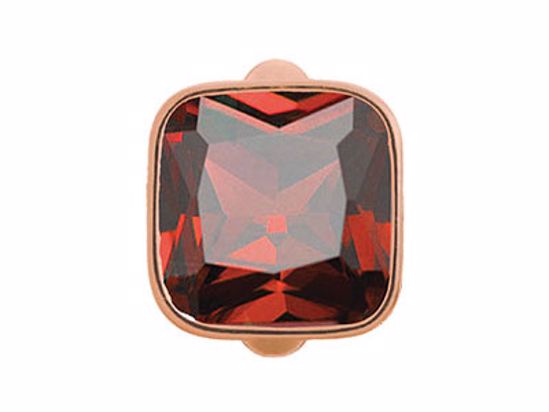 61302-2 Big Garnet Cube Rose Gold