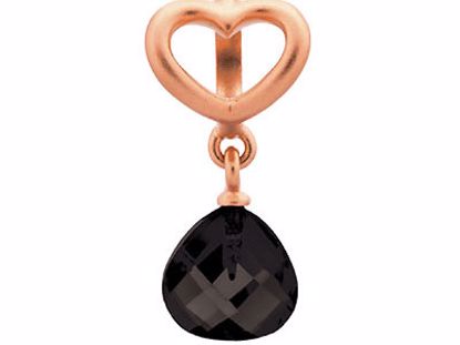 63302-2 Black Heart Grip Drop Rose Gold