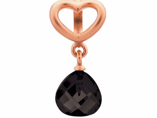 63302-2 Black Heart Grip Drop Rose Gold