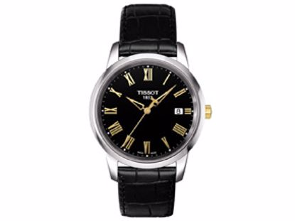 T0334102605301 Classic Dream Men's Black Quartz Leather Watch