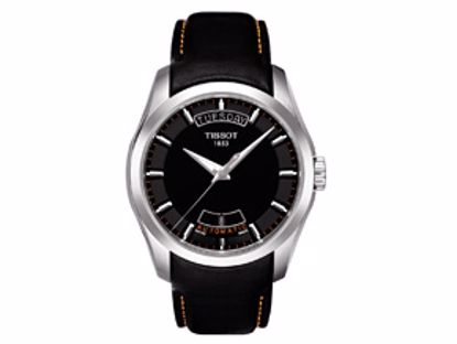 T0354071605101 Couturier Men's Black et Orange Automatic Leather Watch