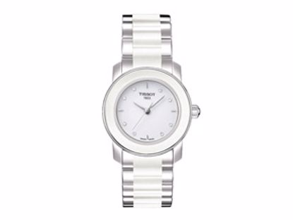 T0642102201600 Cera Ladies White Quartz Trend Watch With Diamonds