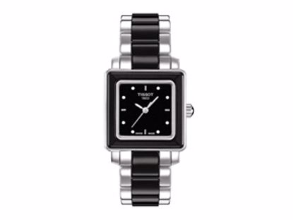 T0643102205600 Cera Square Ladies Black Diamonds Quartz Ceramic Trend watch