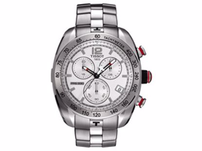 T0764171103700 PRS 330 Men's Stainless Steel White Chronograph Quartz Sport Watch