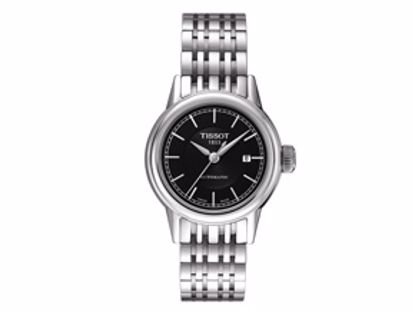 T0852071105100 Carson Women's Automatic Black Watch with Stainless Steel Bracelet