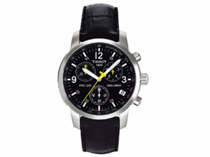 T17152652 PRC200 Men's Black Quartz Chronograph Stainless Steel Watch
