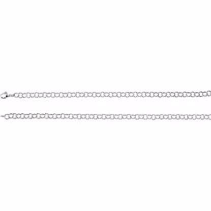 CH673:295182:P Sterling Silver 6.25mm Link Ring Chain 7" Chain
