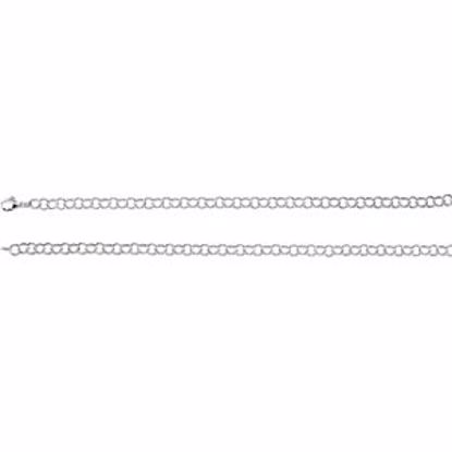 CH673:295183:P Sterling Silver 6.25mm Link Ring Chain 18" Chain
