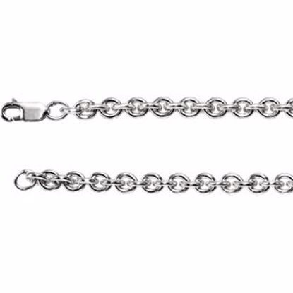 CH692:295680:P Sterling Silver 5mm Wire Cable 16" Chain
