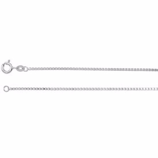 CH695:295644:P Sterling Silver 1.25mm Solid Diamond Cut Box 20" Chain
