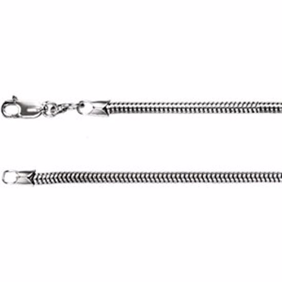 CH705:295637:P Sterling Silver 2.5mm Round Snake 7" Chain