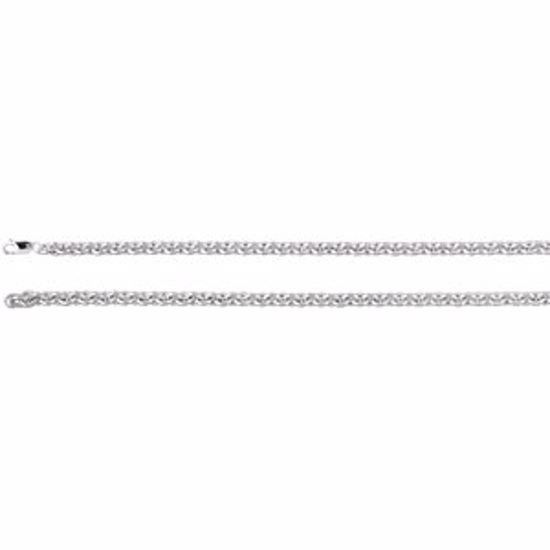 CH713:295673:P Sterling Silver 6.75mm Wire Cable 16" Chain
