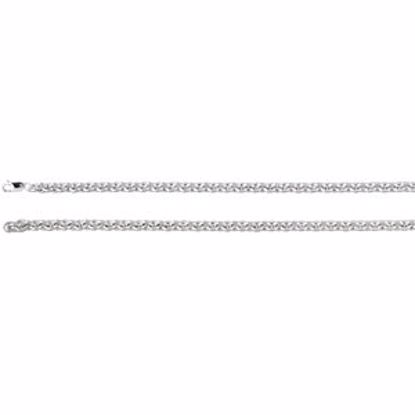 CH713:295677:P Sterling Silver 6.75mm Wire Cable 24" Chain
