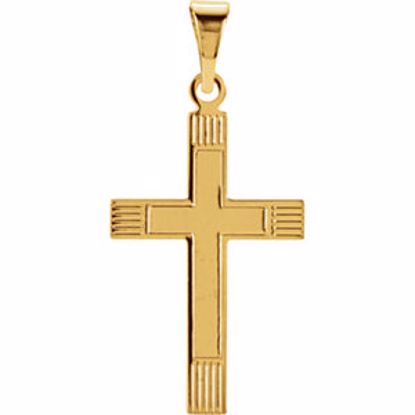 R4003:62698:P 14kt Yellow 18X12mm Cross Pendant