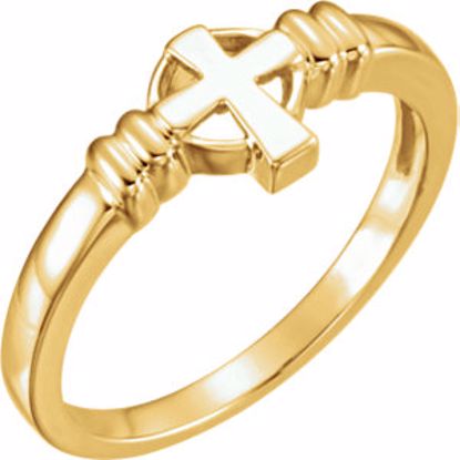 R7026:65554:P 10kt Yellow Cross Ring