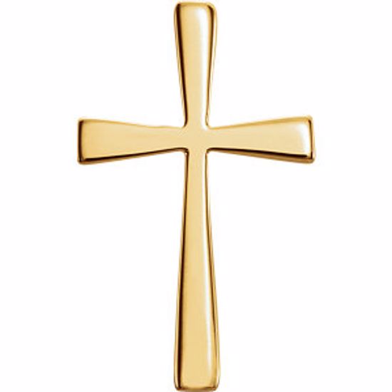 R8295:90751:P 18kt Yellow Cross Pendant