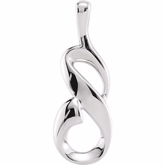 80717:73133:P 14kt White Freeform Pendant