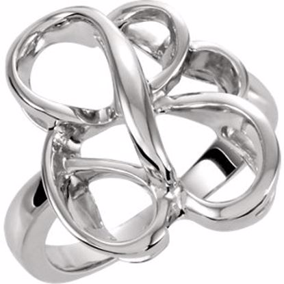 5919:144343:P 14kt White Metal Fashion Ring 